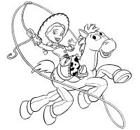 A coloring page of toy story